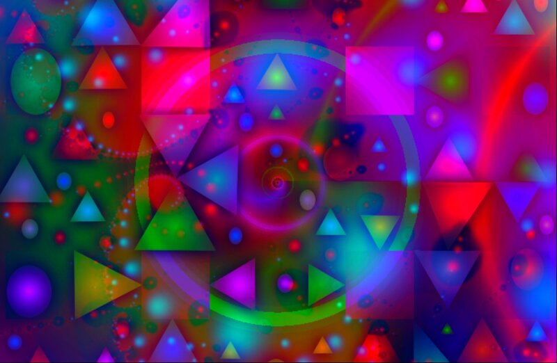 Colorful Geometric Pattern — Purple, Vibrant