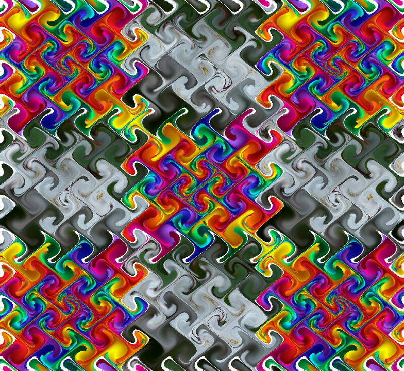 Colorful Geometric Pattern — Rainbow