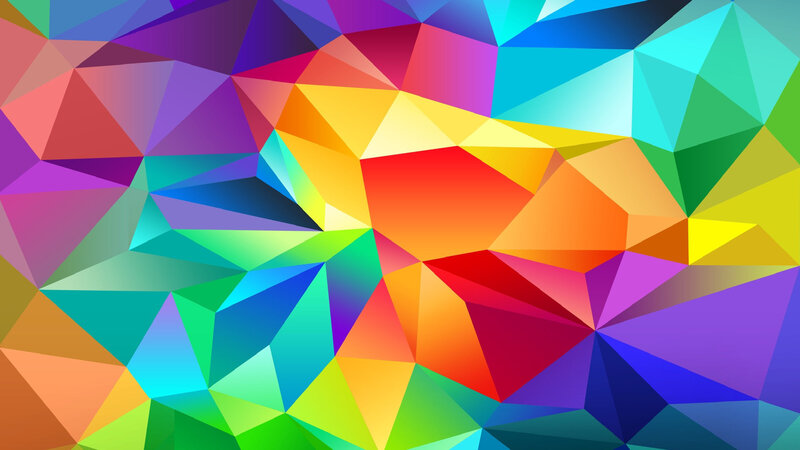 Colorful Geometric Pattern — Rainbow, Vibrant, Abstract