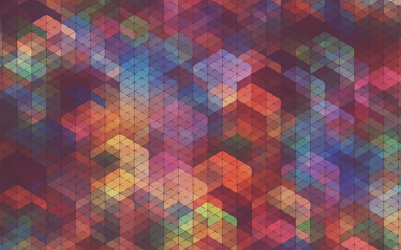 Colorful Geometric Pattern — Red, Calm