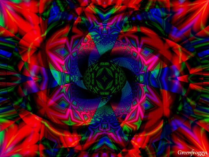 Colorful Geometric Pattern — Red, Hypnotic, Abstract, Colors