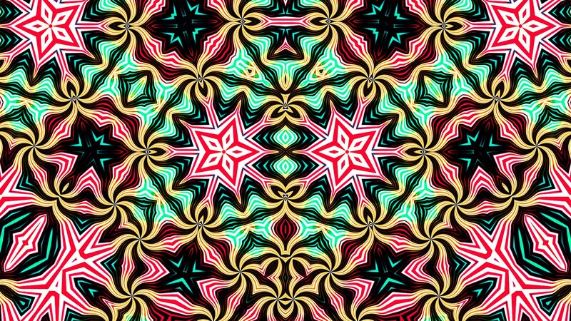 Colorful Geometric Pattern — Red, Hypnotic, Abstract, Stars, Stripes
