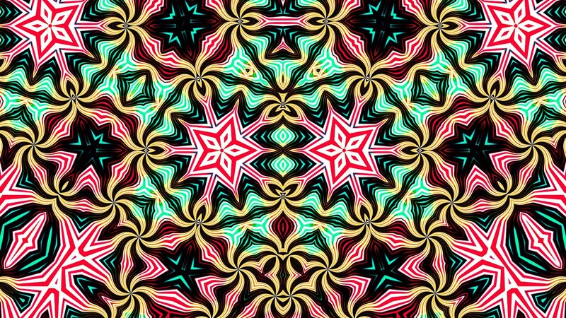 Colorful Geometric Pattern — Red, Hypnotic, Abstract, Stars