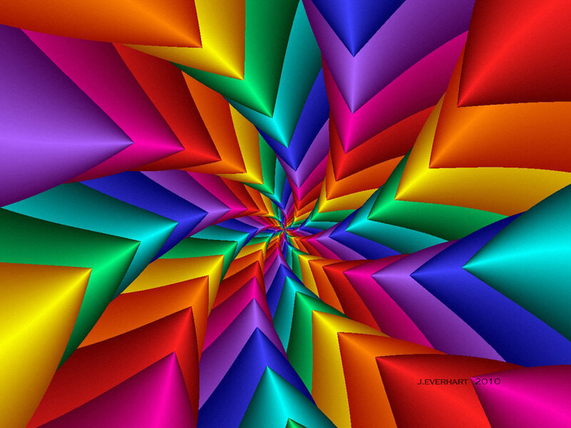 Colorful Geometric Pattern — Red