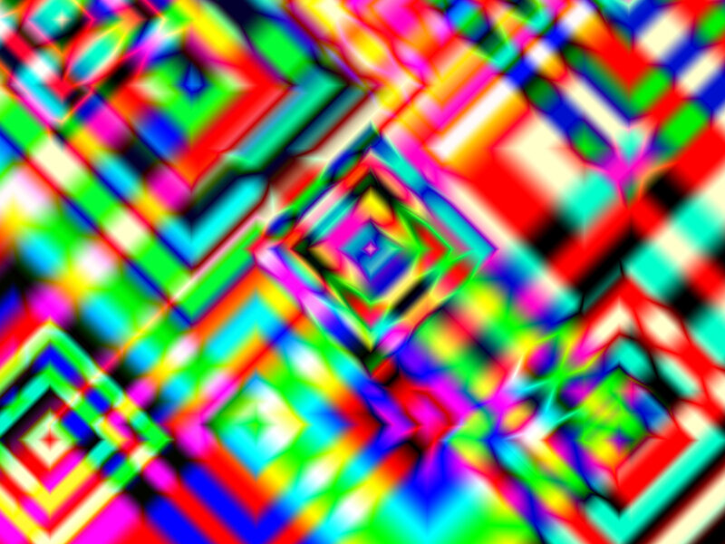 Colorful Geometric Pattern — Red, Vibrant, Abstract, Diamonds, Lines