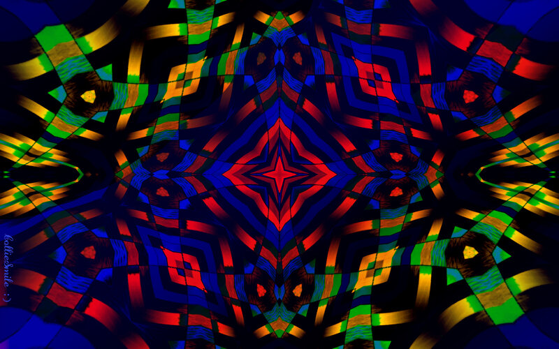 Colorful Geometric Pattern — Red, Vibrant, Abstract, Diamonds