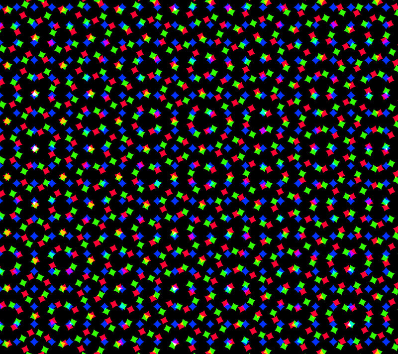 Colorful Geometric Pattern — Red, Vibrant, Abstract, Dots