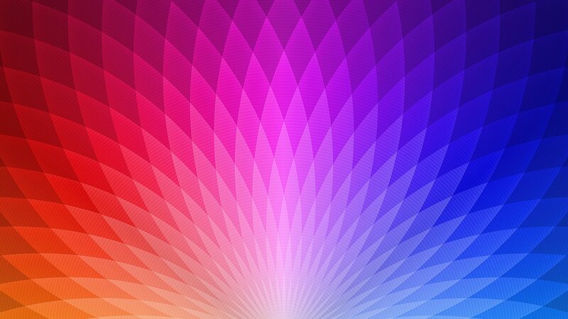 Colorful Geometric Pattern — Red, Vibrant, Abstract, Radiating Lines