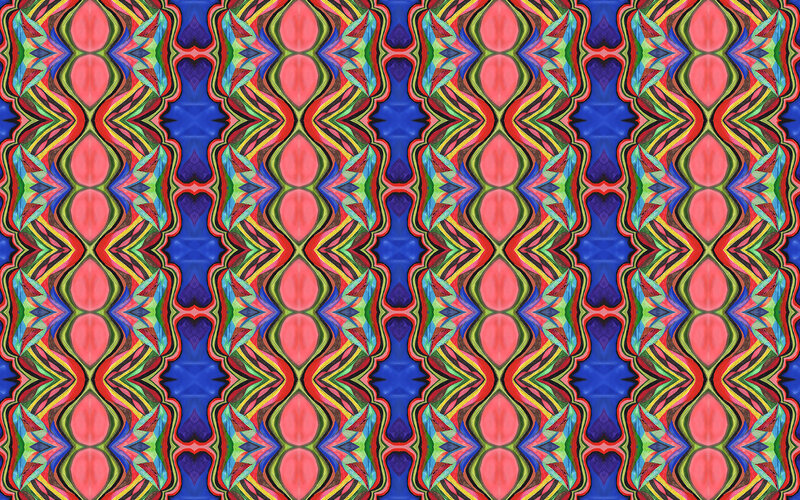 Colorful Geometric Pattern — Red, Vibrant, Abstract, Shapes