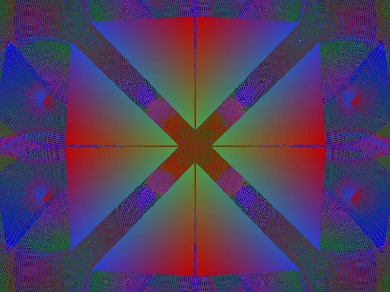 Colorful Geometric Pattern — Red, Vibrant, Abstract, Triangles, Grid