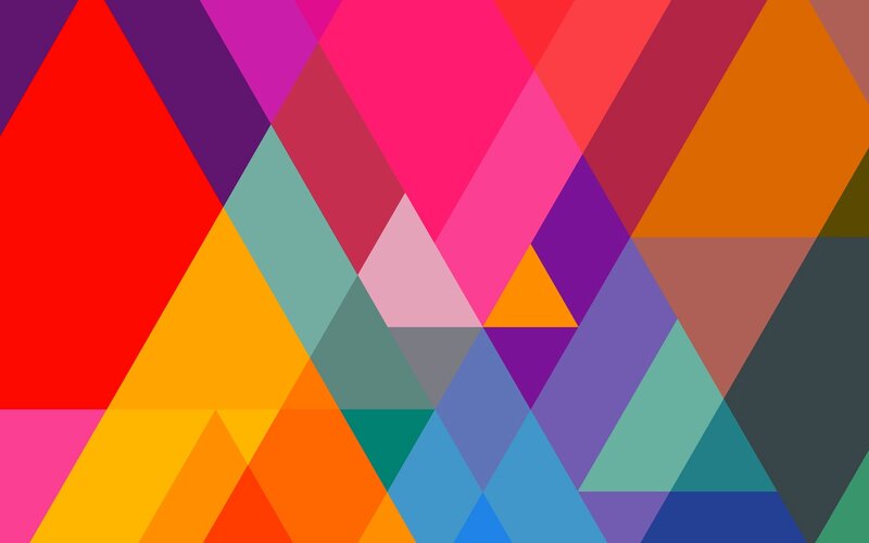 Colorful Geometric Pattern — Red, Vibrant, Abstract, Triangles, Shapes
