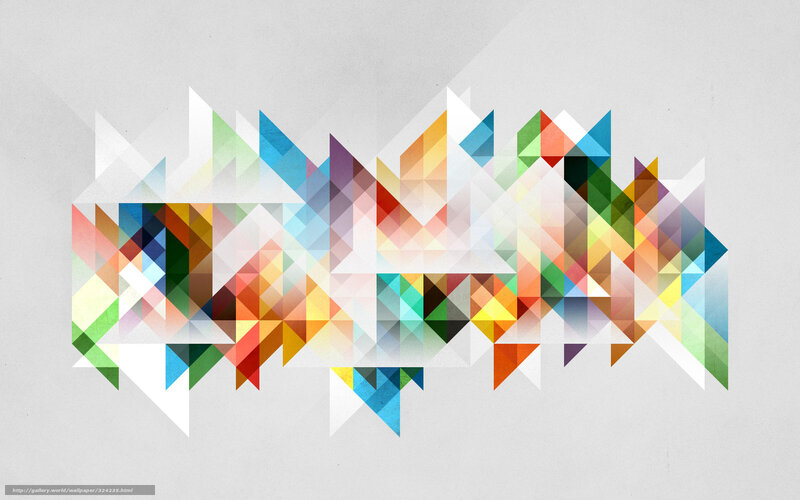Colorful Geometric Pattern — White, Calm