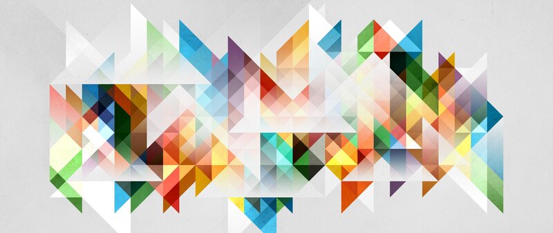 Colorful Geometric Pattern — White, Vibrant, Abstract