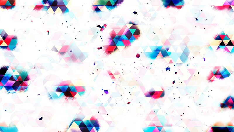Colorful Geometric Pattern — White, Vibrant