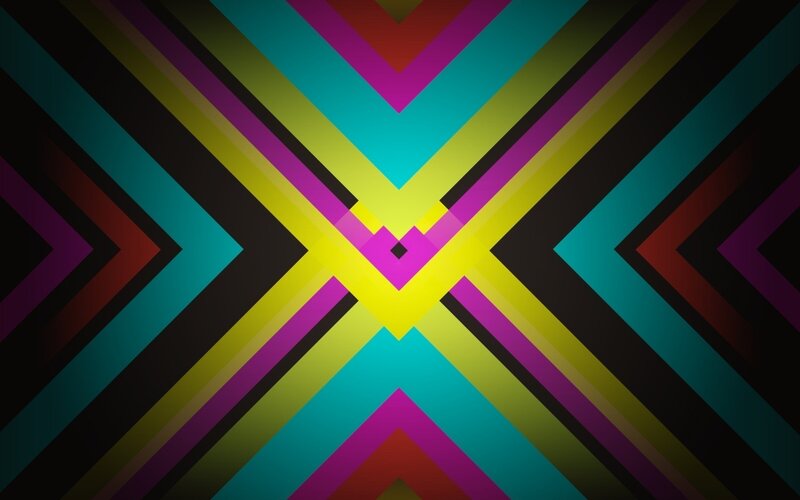 Colorful Geometric Pattern — Yellow, Vibrant, Abstract, Lines