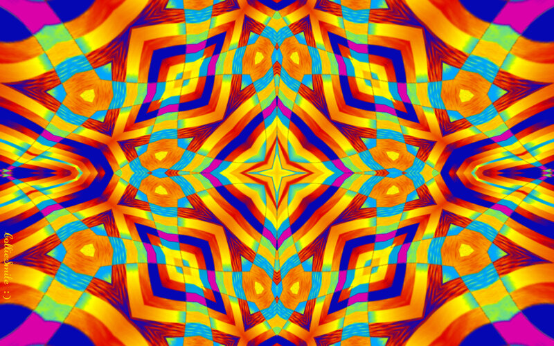 Colorful Geometric Pattern — Yellow, Vibrant, Abstract