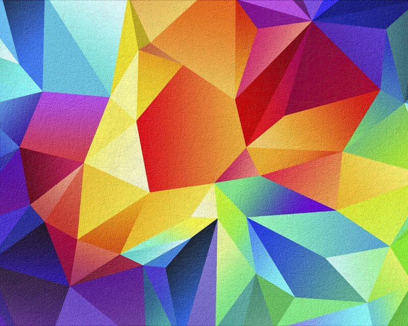 Colorful Geometric Pattern — Yellow, Vibrant, Abstract, Triangles