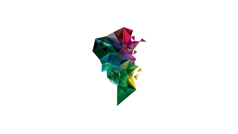 Colorful Geometric Shape — Green, Calm, Abstract