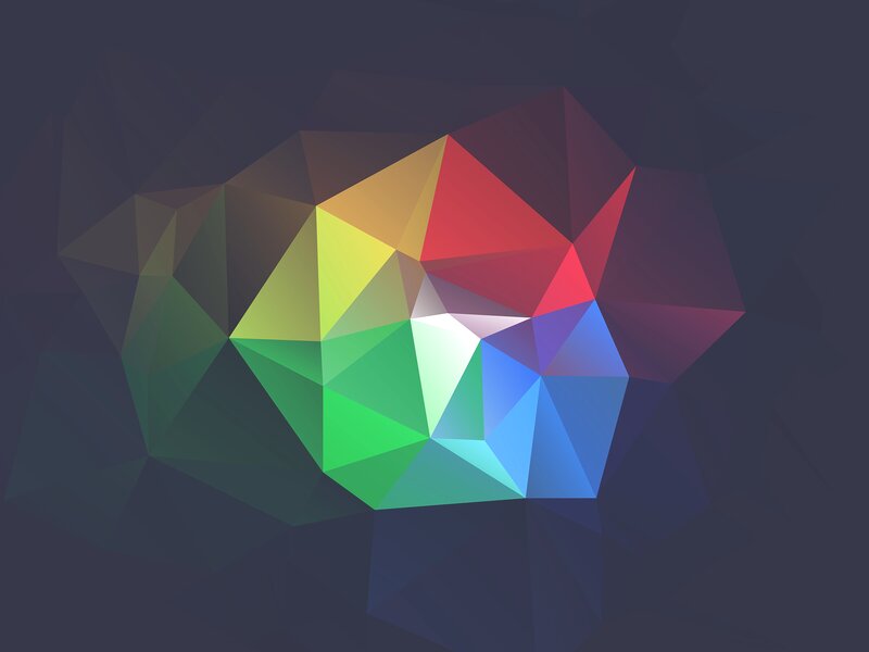 Colorful Geometric Shape — Green