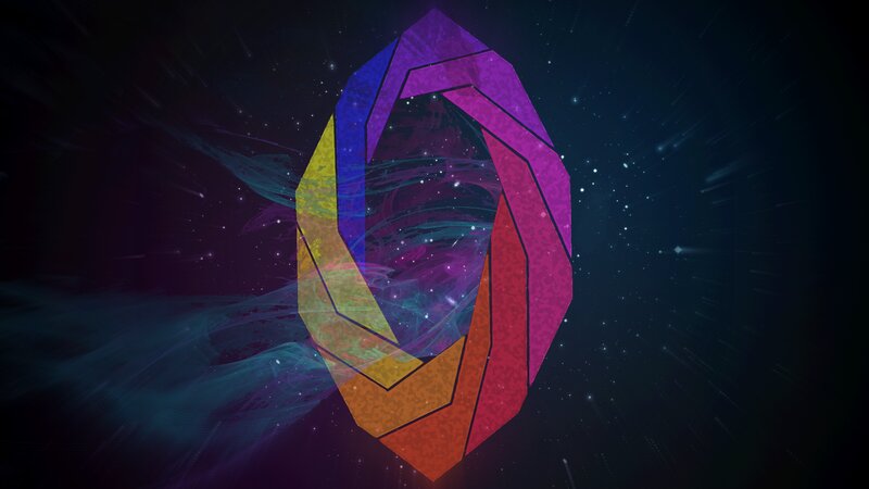 Colorful Geometric Shape — Purple