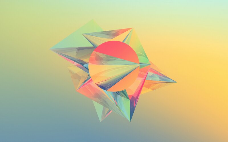 Colorful Geometric Shape — Yellow, Calm, Abstract