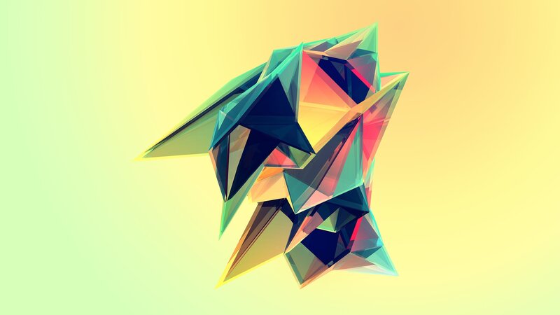 Colorful Geometric Shape — Yellow, Calm