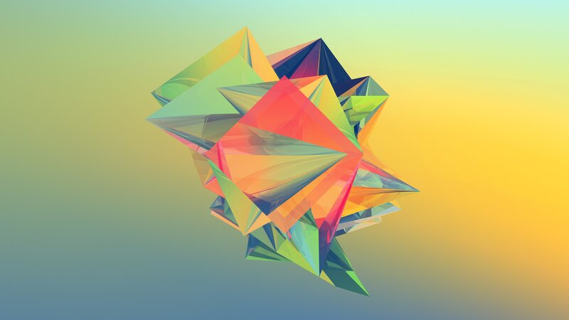 Colorful Geometric Shape — Yellow