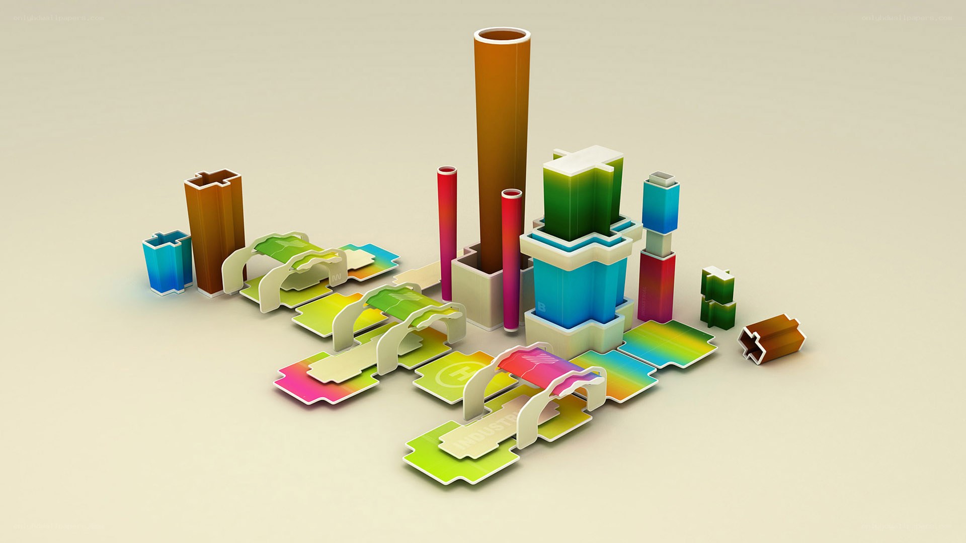 Colorful geometric shapes