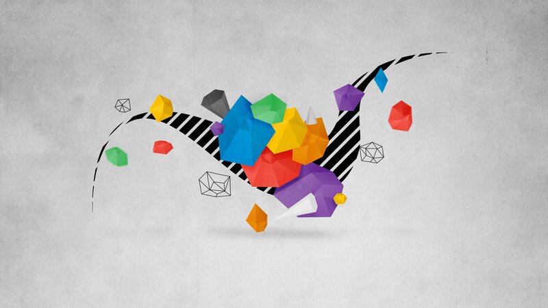 colorful geometric shapes animation