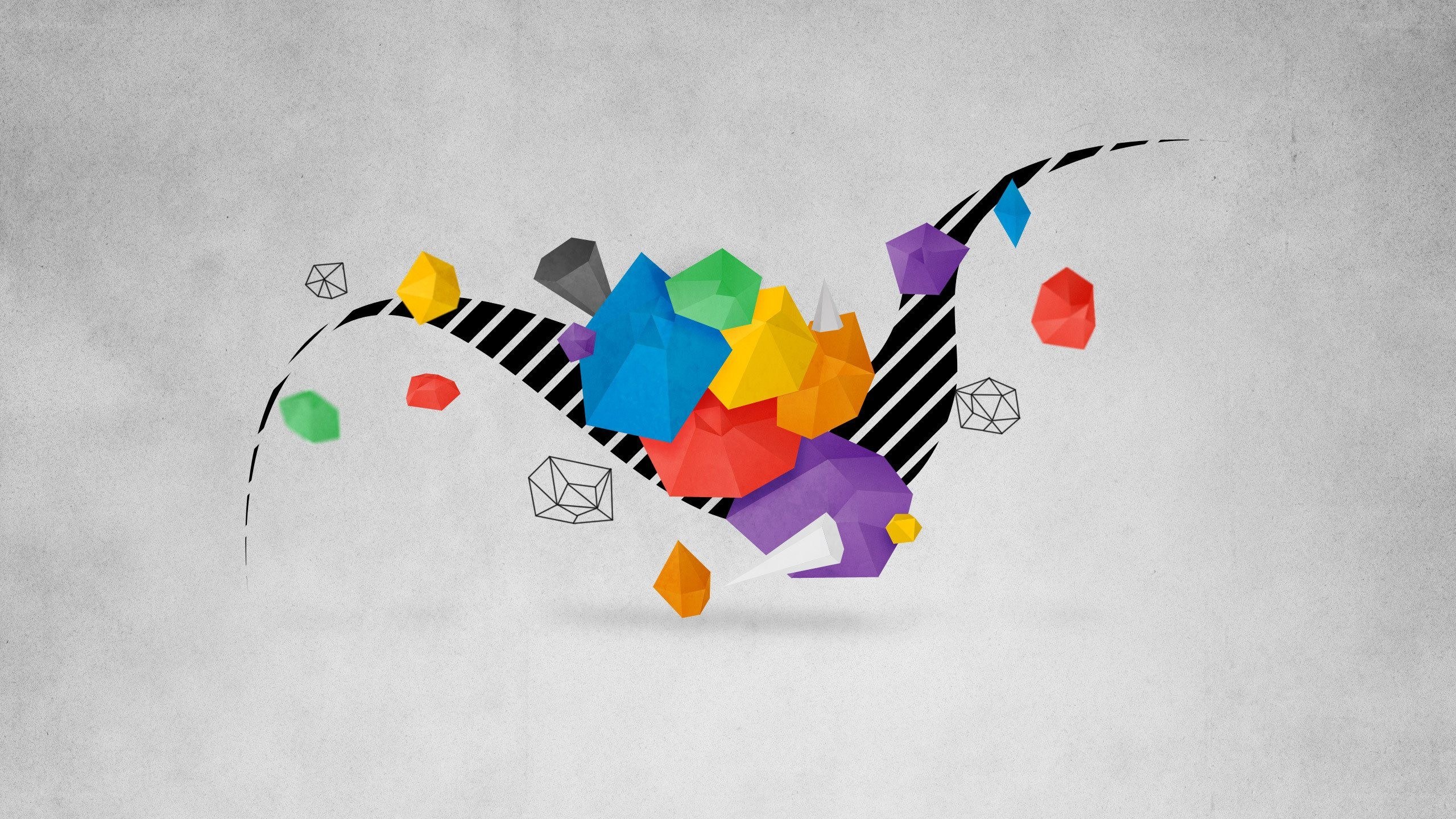 colorful geometric shapes animation