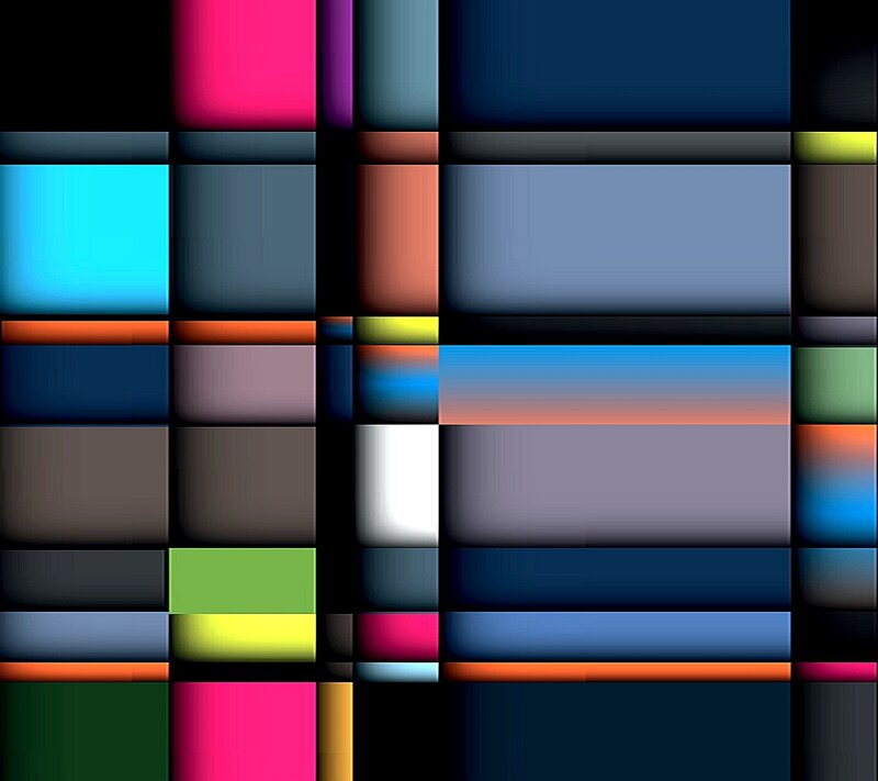 Colorful Geometric Shapes — Blue, Calm