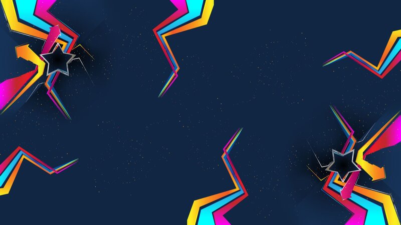 Colorful Geometric Shapes — Blue, Dynamic, Night