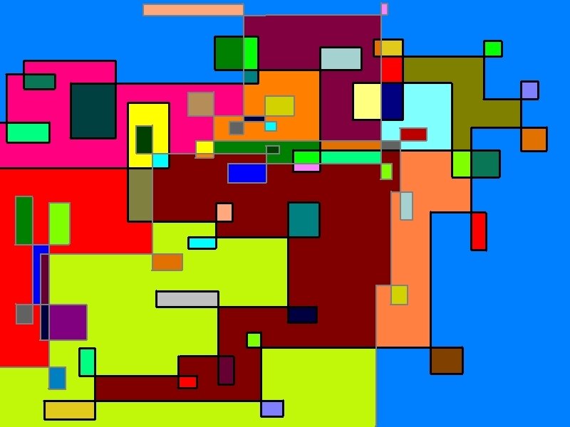 Colorful Geometric Shapes — Blue, Vibrant, Abstract, Squares, Rectangles