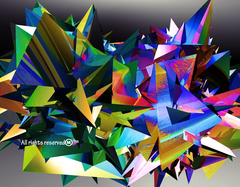Colorful Geometric Shapes — Blue, Vibrant