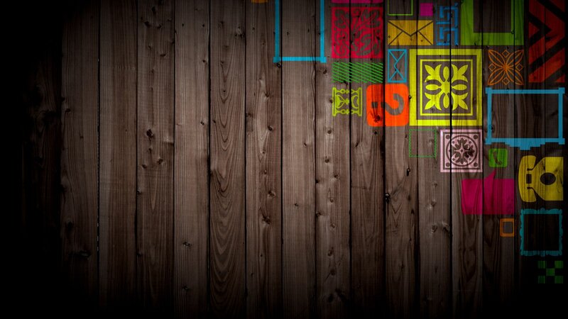 Colorful Geometric Shapes — Brown, Abstract