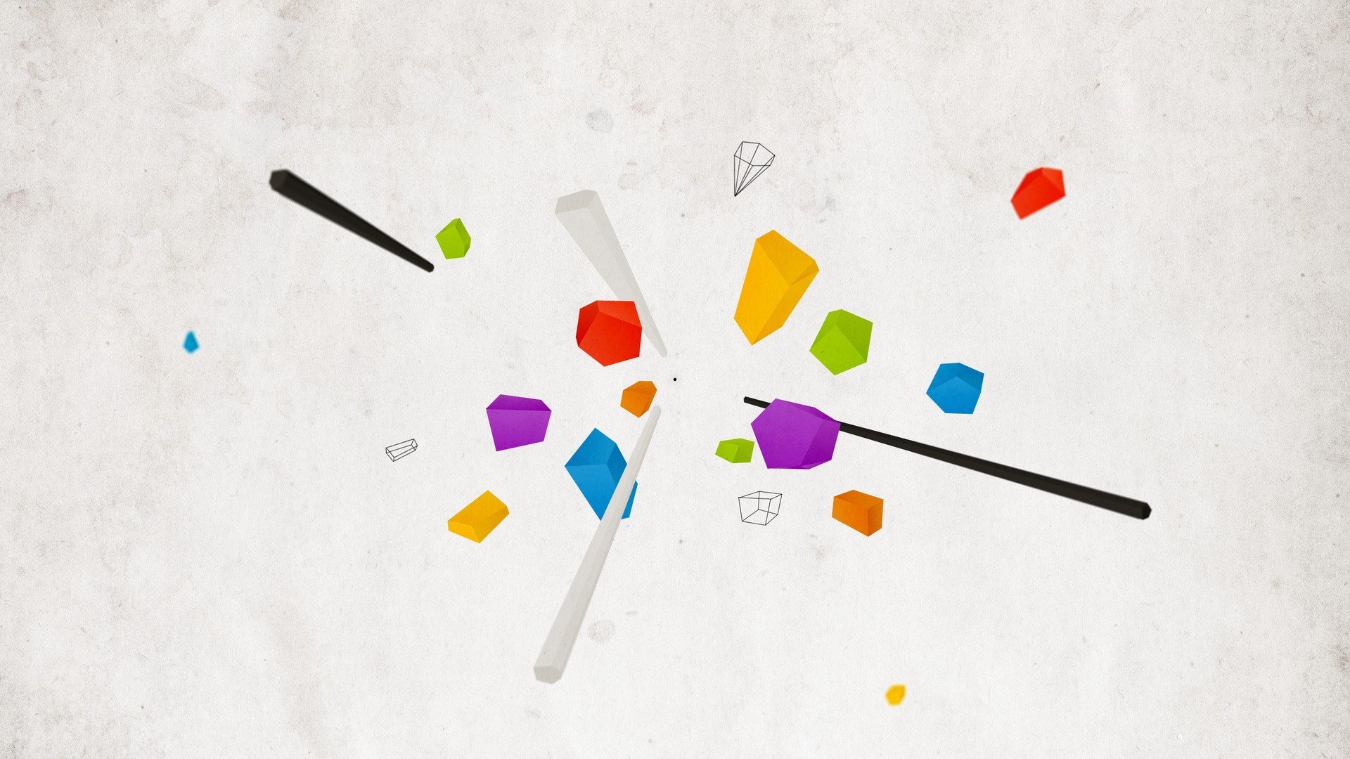 colorful geometric shapes explosion