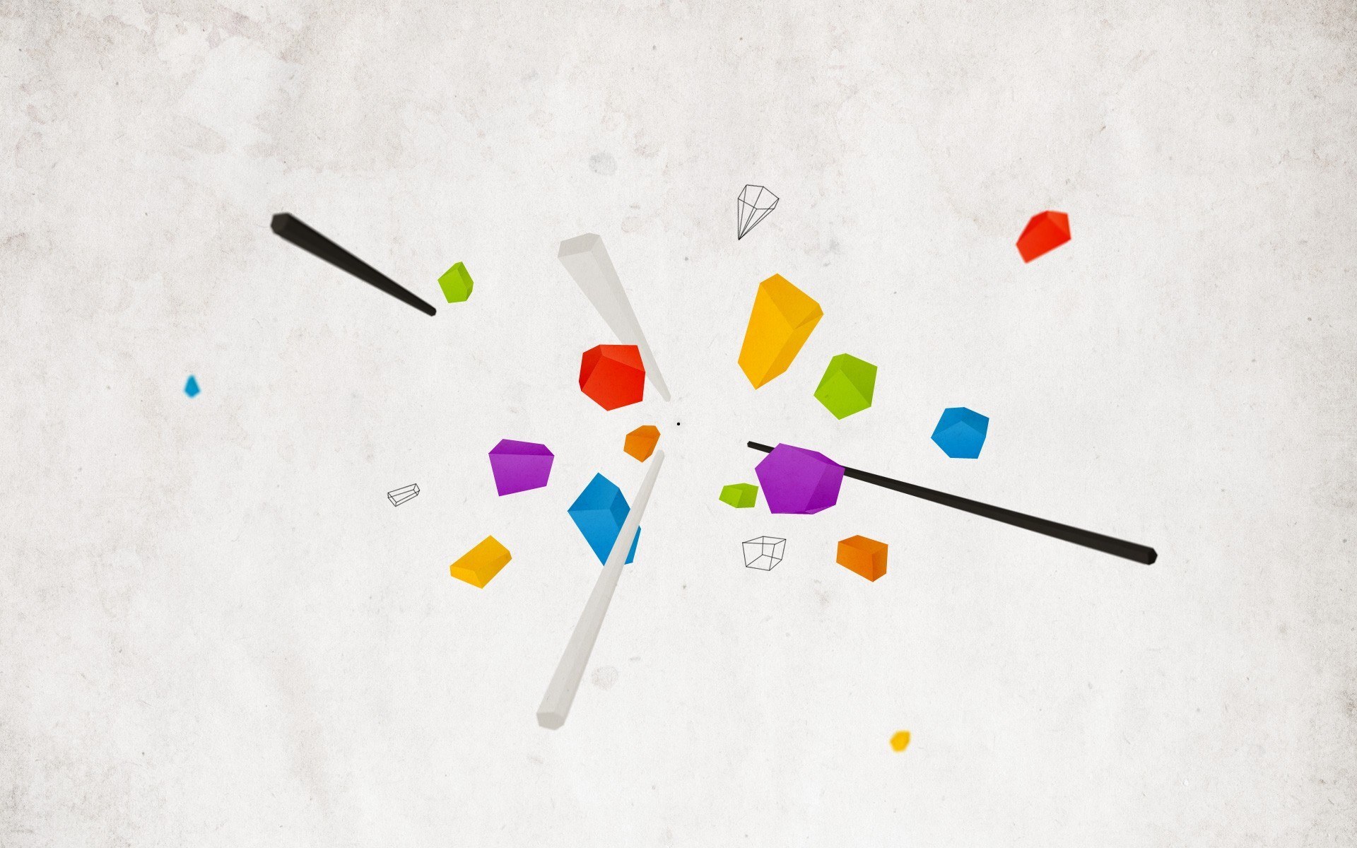 colorful geometric shapes explosion