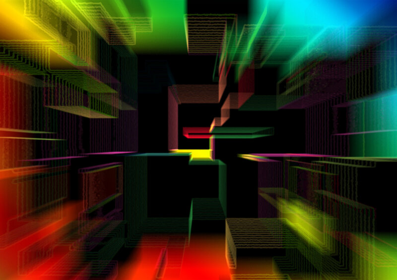 Colorful Geometric Shapes — Green