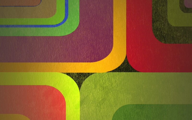 Colorful Geometric Shapes — Green, Vibrant, Abstract, Lines, Textures