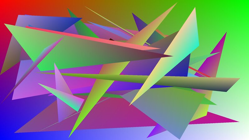 Colorful Geometric Shapes — Green, Vibrant