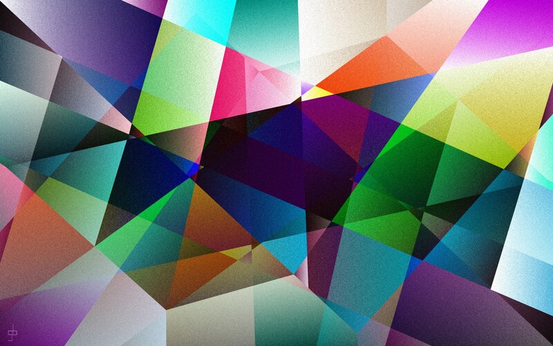 Colorful Geometric Shapes — Purple, Vibrant
