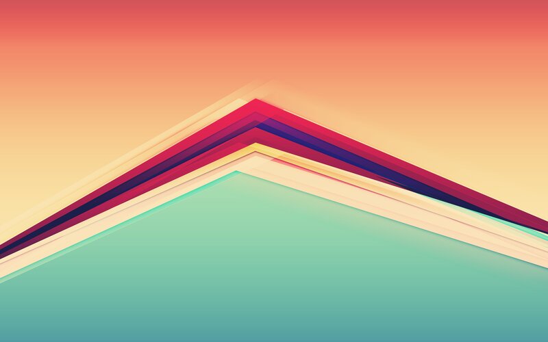 Colorful Geometric Shapes — Red, Calm
