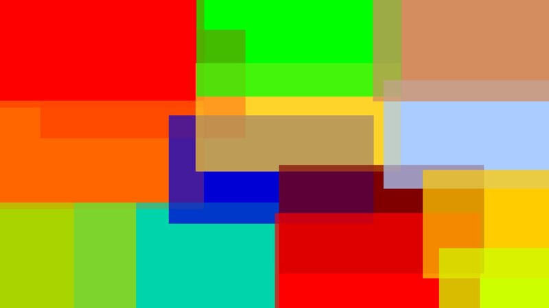 Colorful Geometric Shapes — Red, Vibrant, Abstract