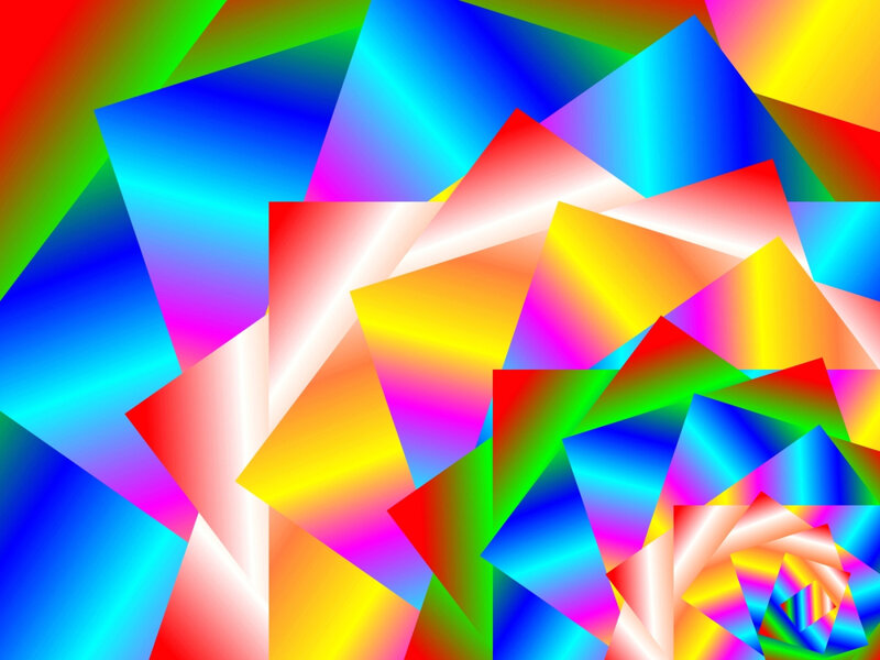 Colorful Geometric Shapes — Red, Vibrant