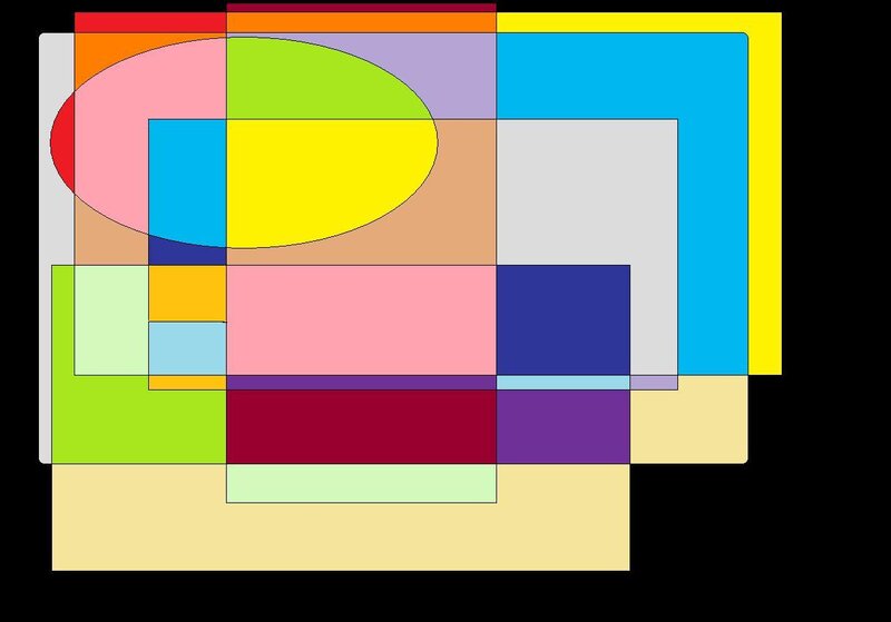 Colorful Geometric Shapes — Yellow, Calm, Abstract