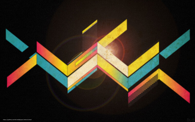 Colorful Geometric Shapes — Yellow, Dynamic