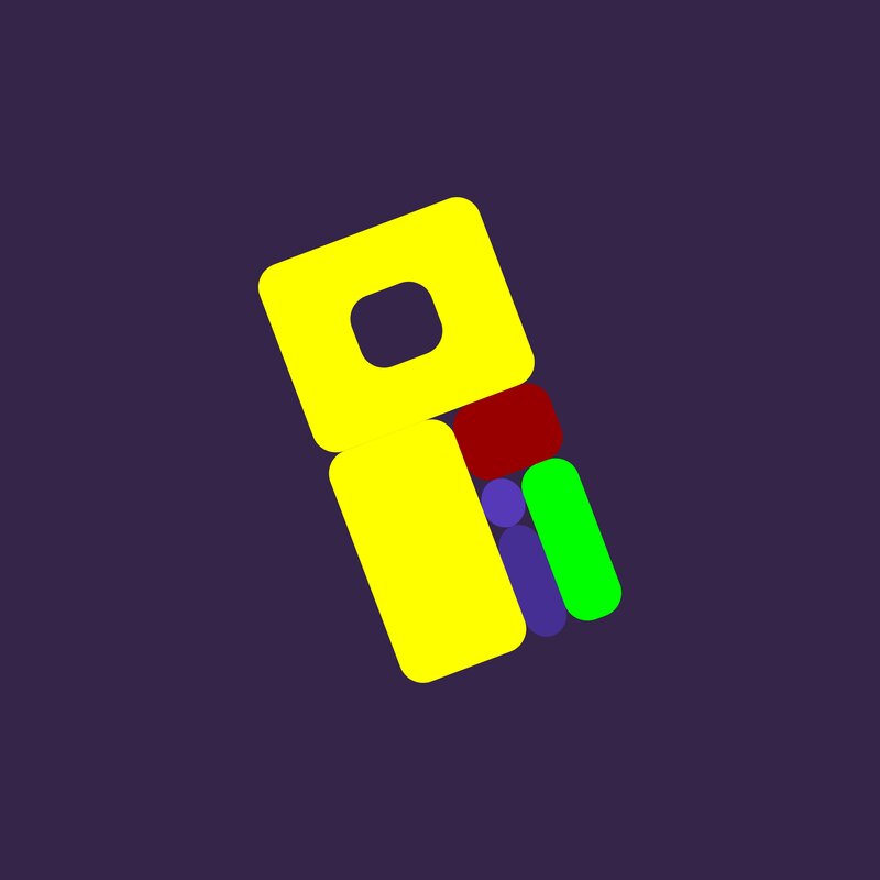 Colorful Geometric Shapes — Yellow, Minimalist