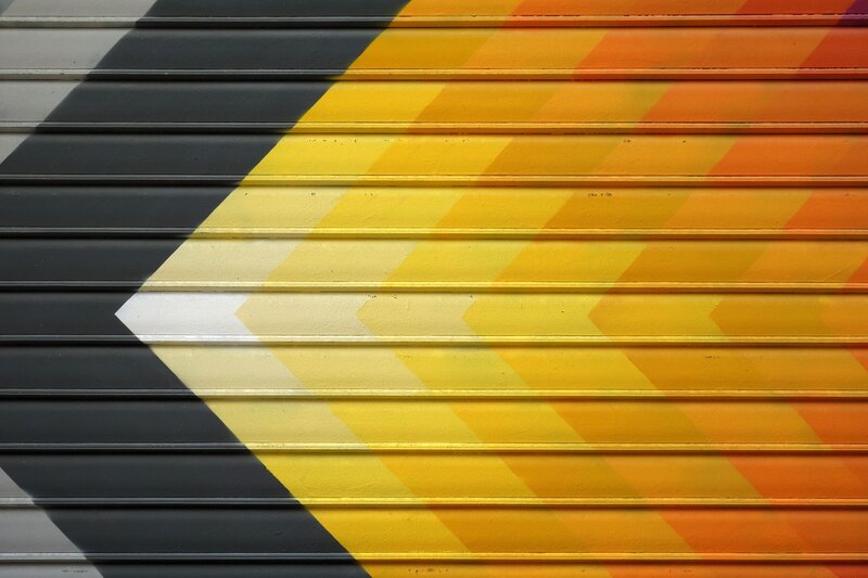 Colorful geometric shutter art