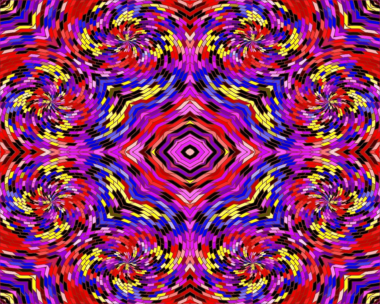 Colorful geometric spiral pattern