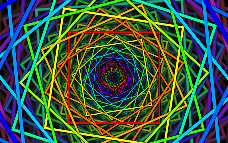 colorful geometric spiral